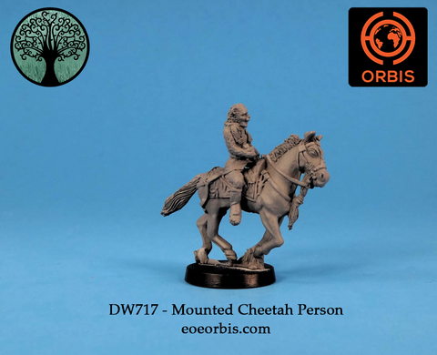 DW717 - Mounted Cheetah Person