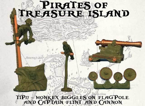 TIP17 - Monkey Biggles on Flagpole  and Captain Flint and Cannon
