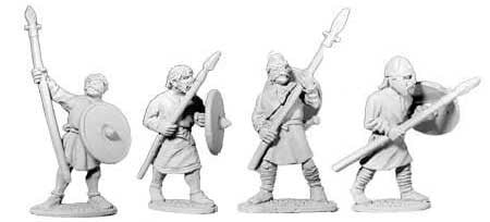 Saxon Unarmoured Spearmen I (4)