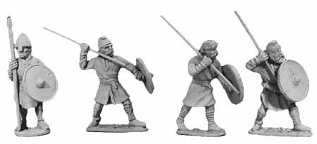 Saxon Unarmoured Spearmen III (4)