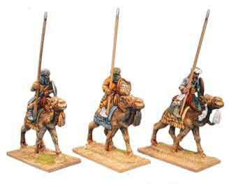 Warriors of Islam Camel Cavalry Unarmoured Spearmen (3)