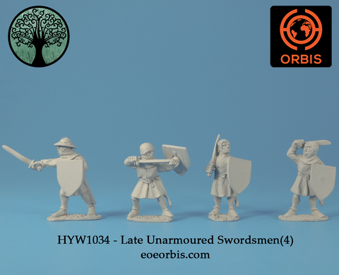 HYW1034 - Late Unarmoured Swordsmen(4)