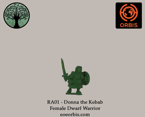 RA01 - Donna the Kebab - Female Dwarf Warrior